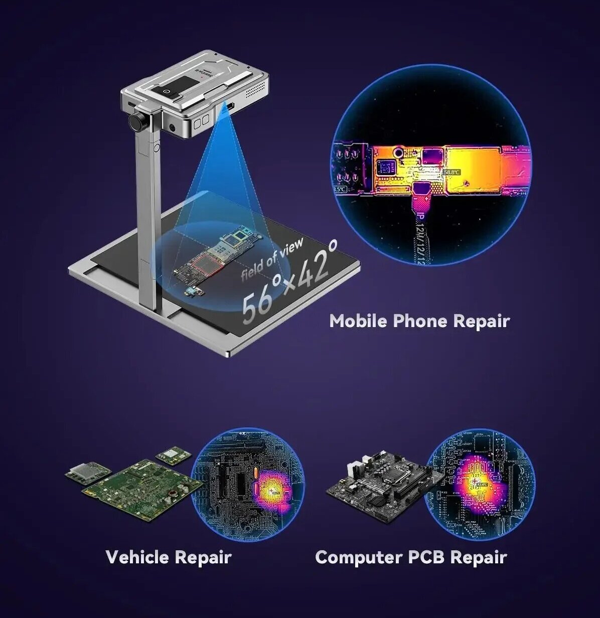 Pcb Short Circuit Thermal Diagnostics - LANGCHI ShortCam III 4K Infrared Thermal