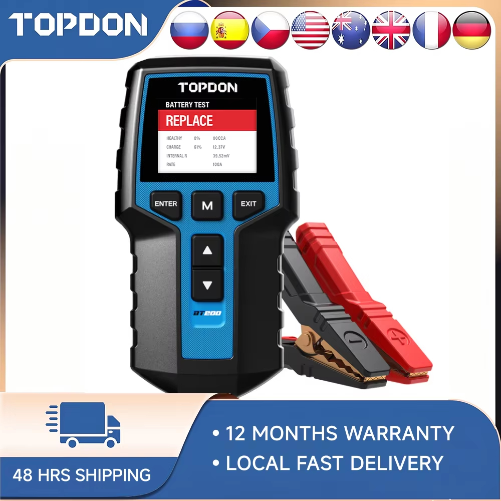 TOPDON BT200 Car Battery Teste - Topdon Tc001 Thermal Camera recension och pris